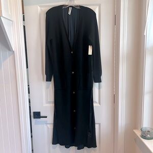 Anthropologie mixed media black duster-size small